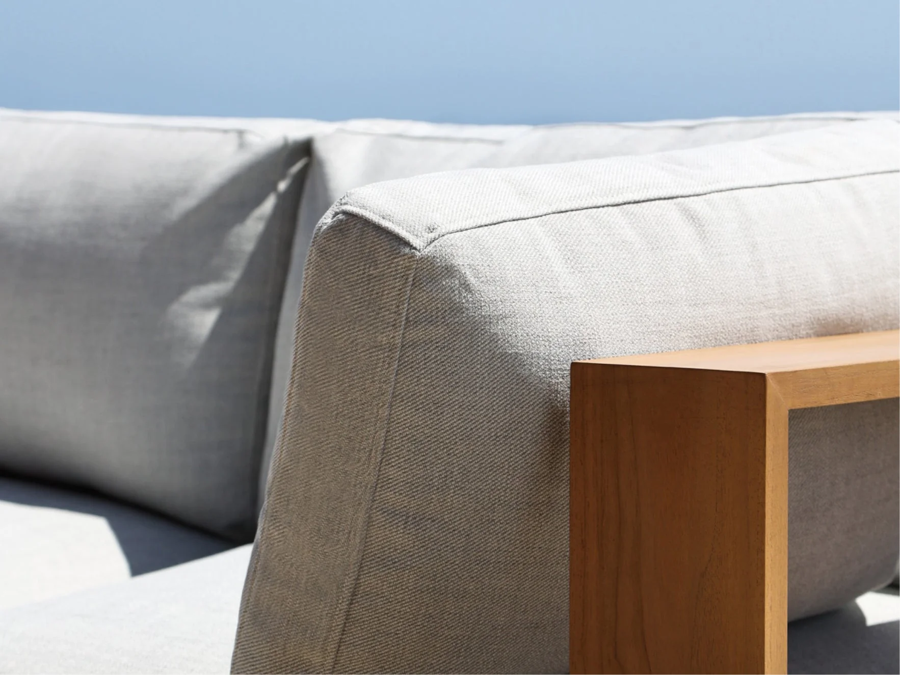 3-Seat Modular Lounger Sofa Teak Outdoor - Image 12