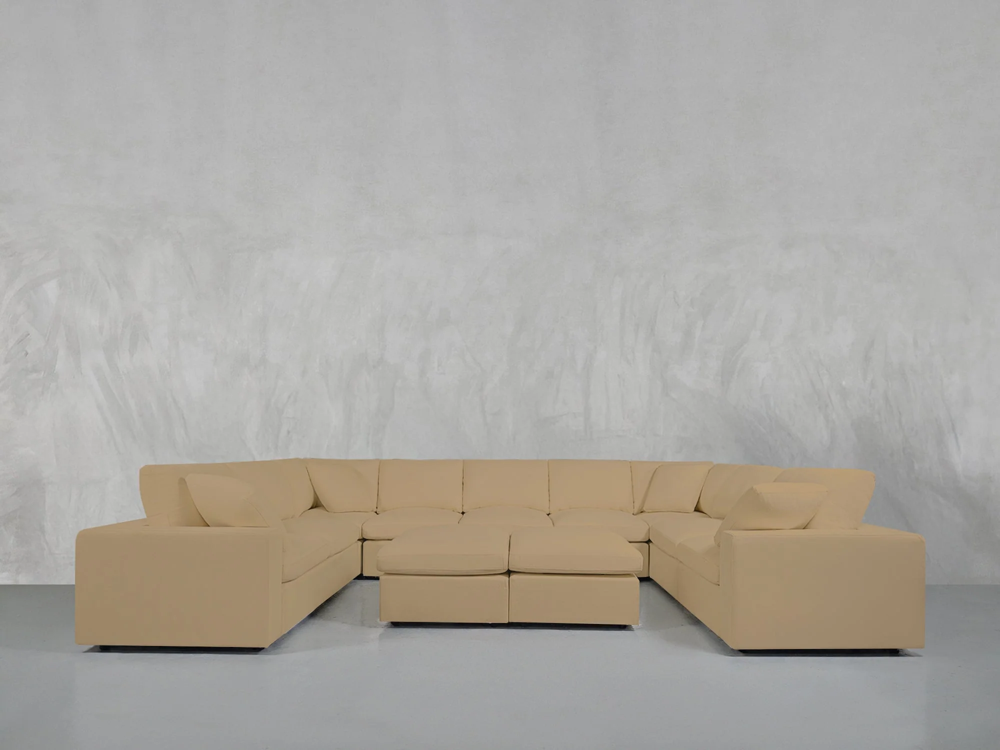 9-Seat Modular U-Sectional with Double Ottoman - Image 129
