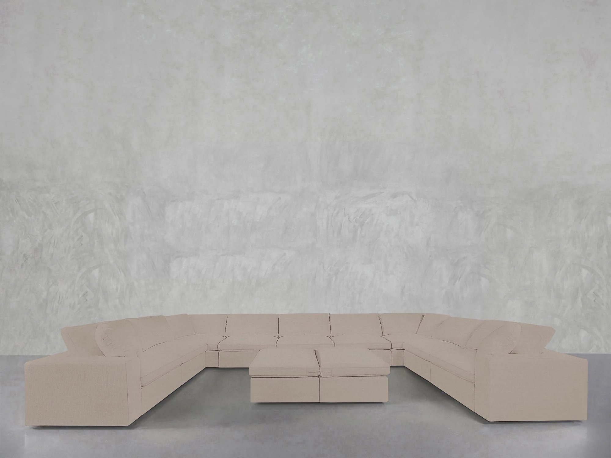 9-Seat Modular U-Sectional with Double Ottoman - Image 138