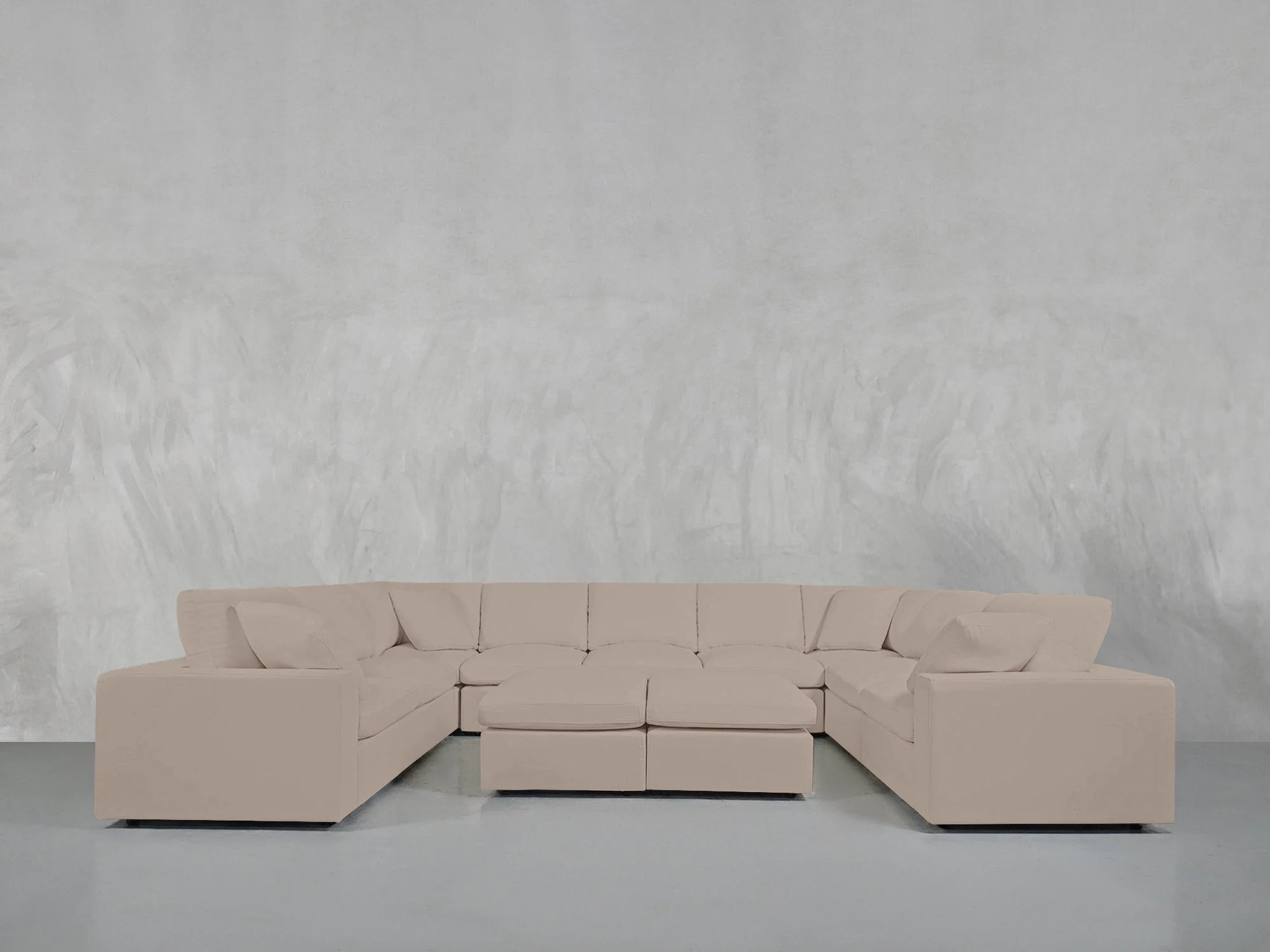 9-Seat Modular U-Sectional with Double Ottoman - Image 141