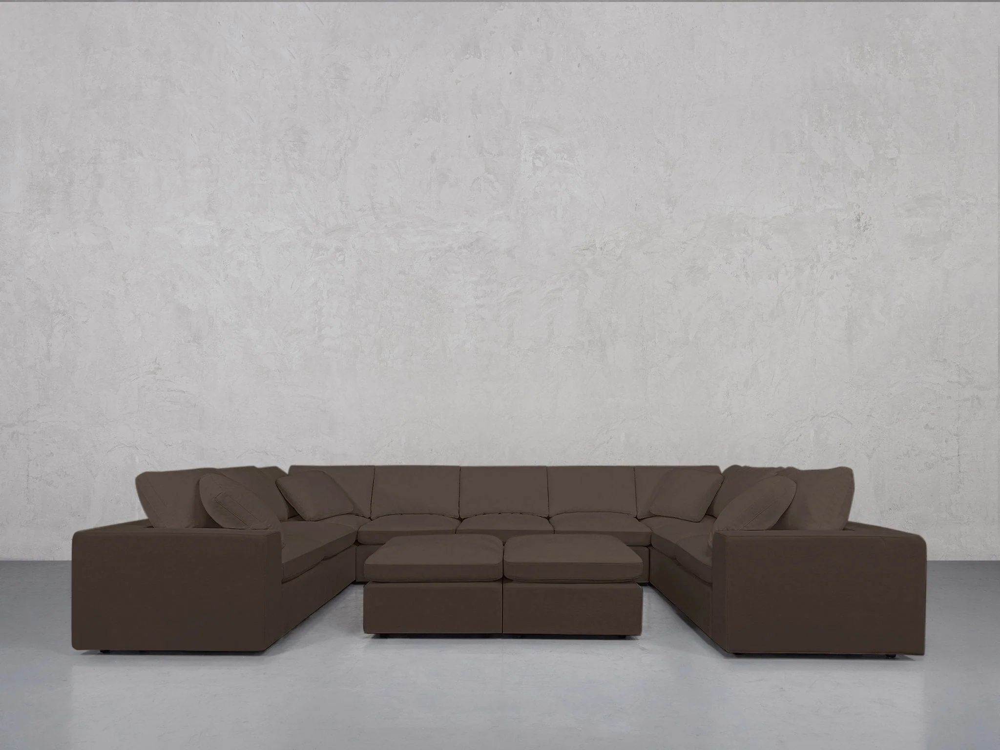 9-Seat Modular U-Sectional with Double Ottoman - Image 152