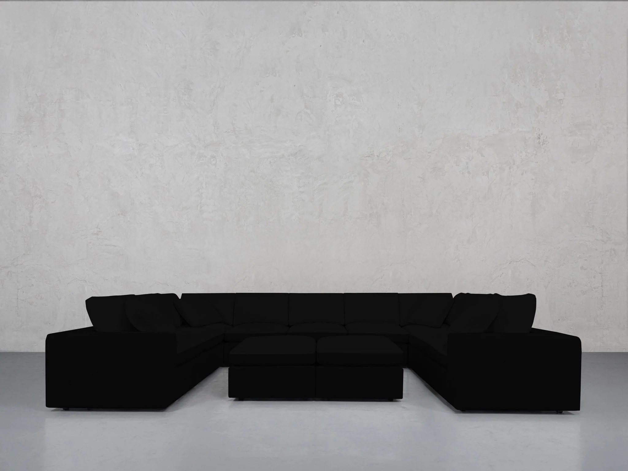 9-Seat Modular U-Sectional with Double Ottoman - Image 185