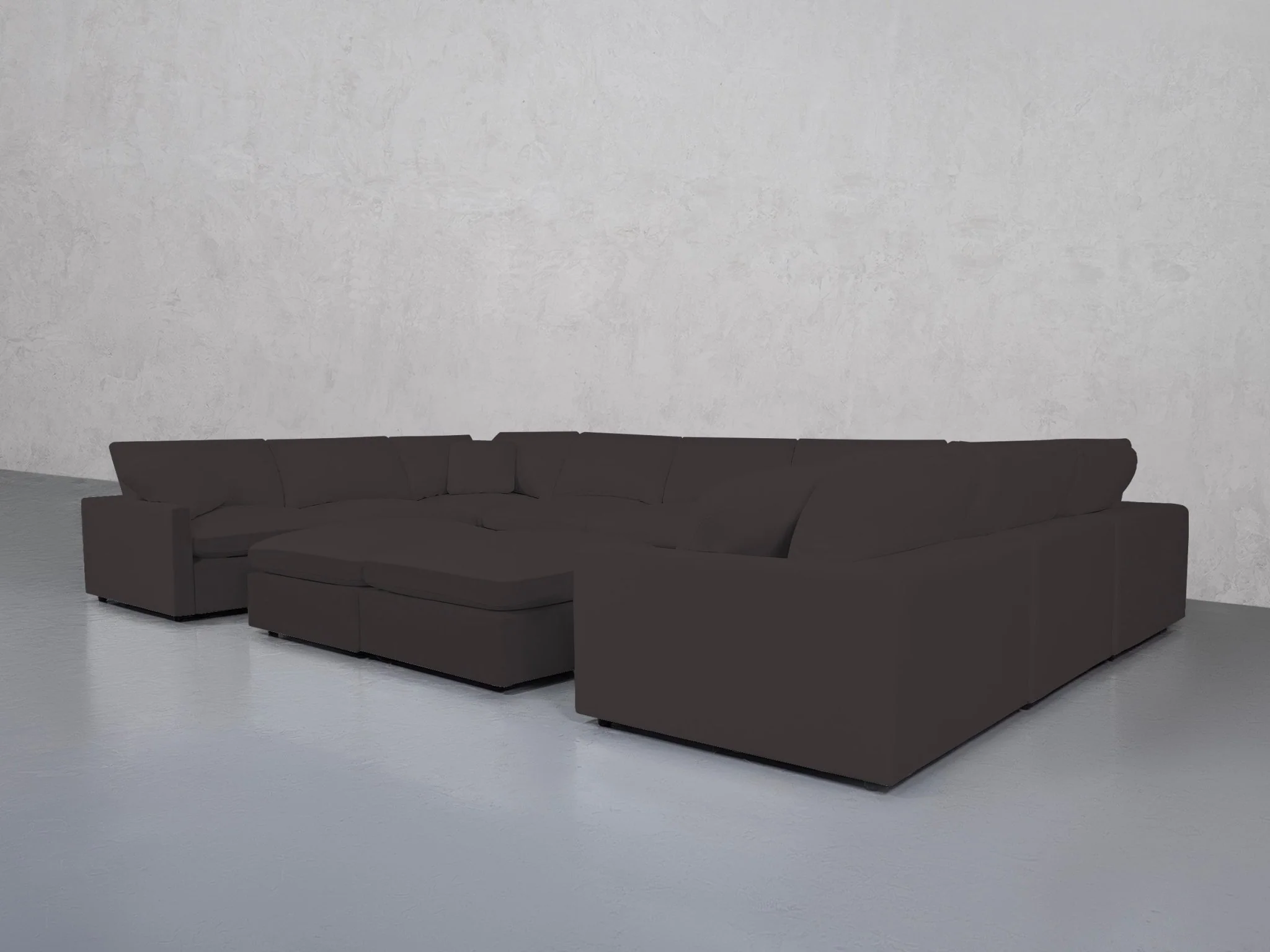 9-Seat Modular U-Sectional with Double Ottoman (Thin Arms) - Image 107
