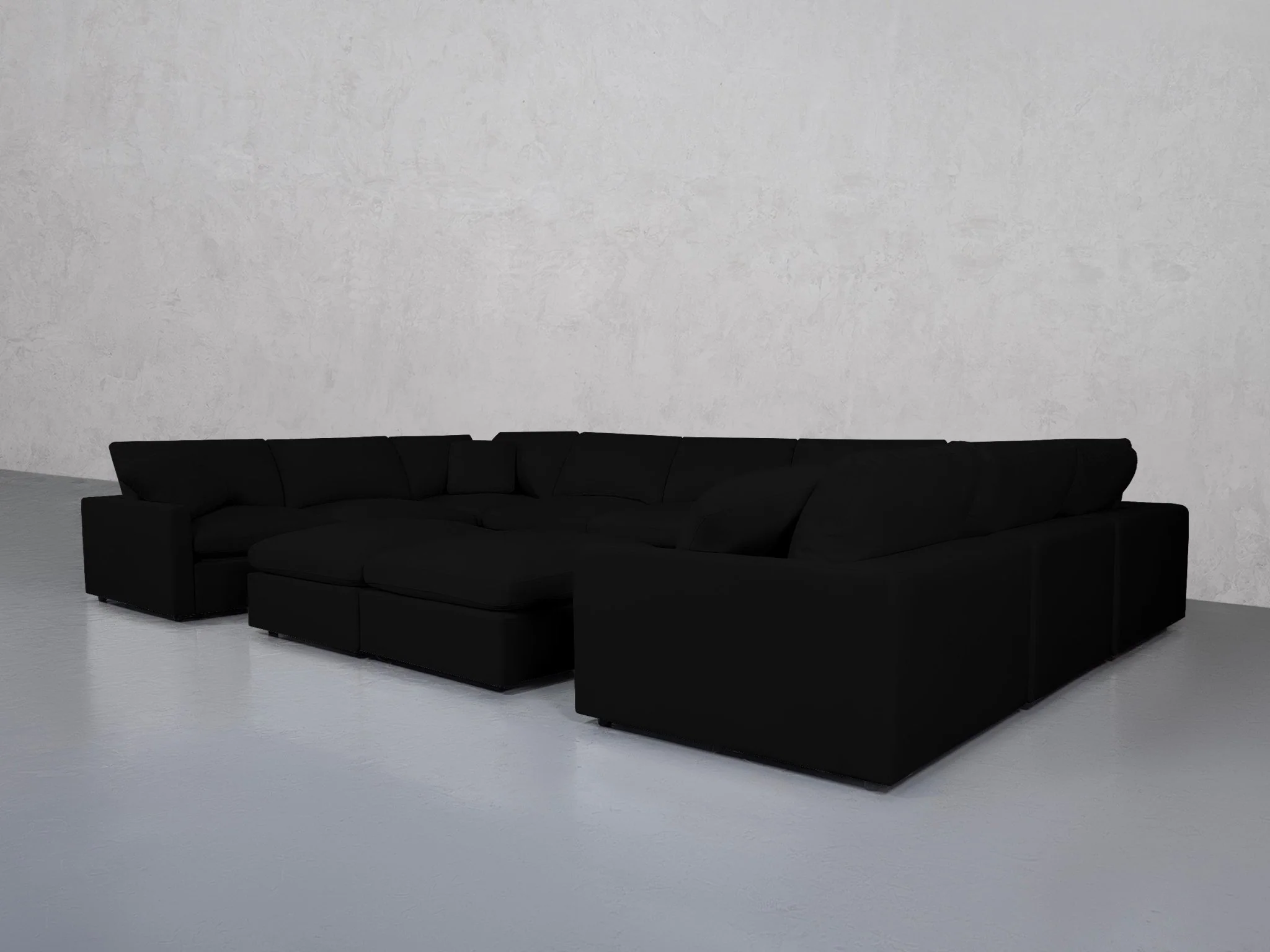 9-Seat Modular U-Sectional with Double Ottoman (Thin Arms) - Image 114