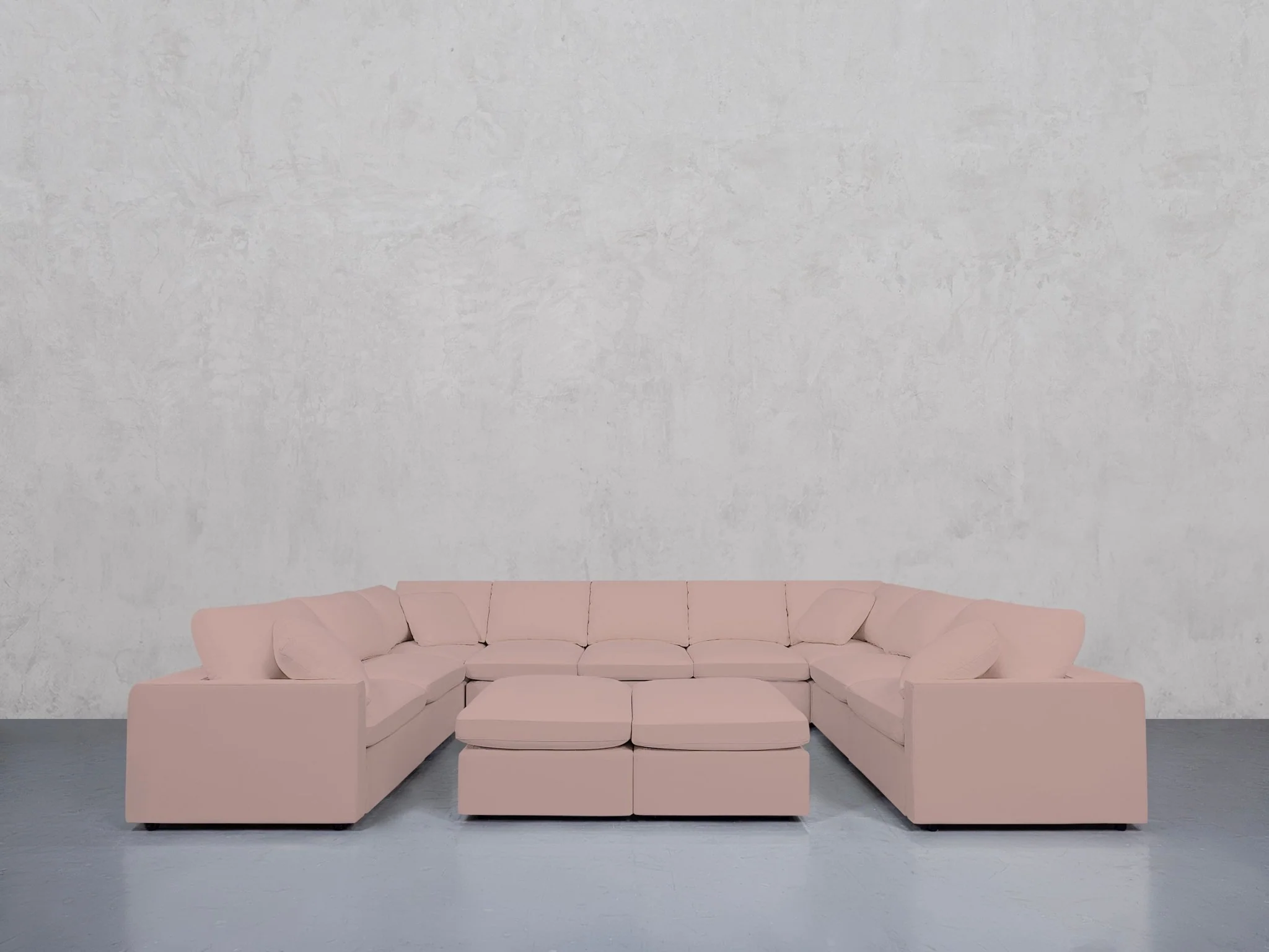 9-Seat Modular U-Sectional with Double Ottoman (Thin Arms) - Image 130