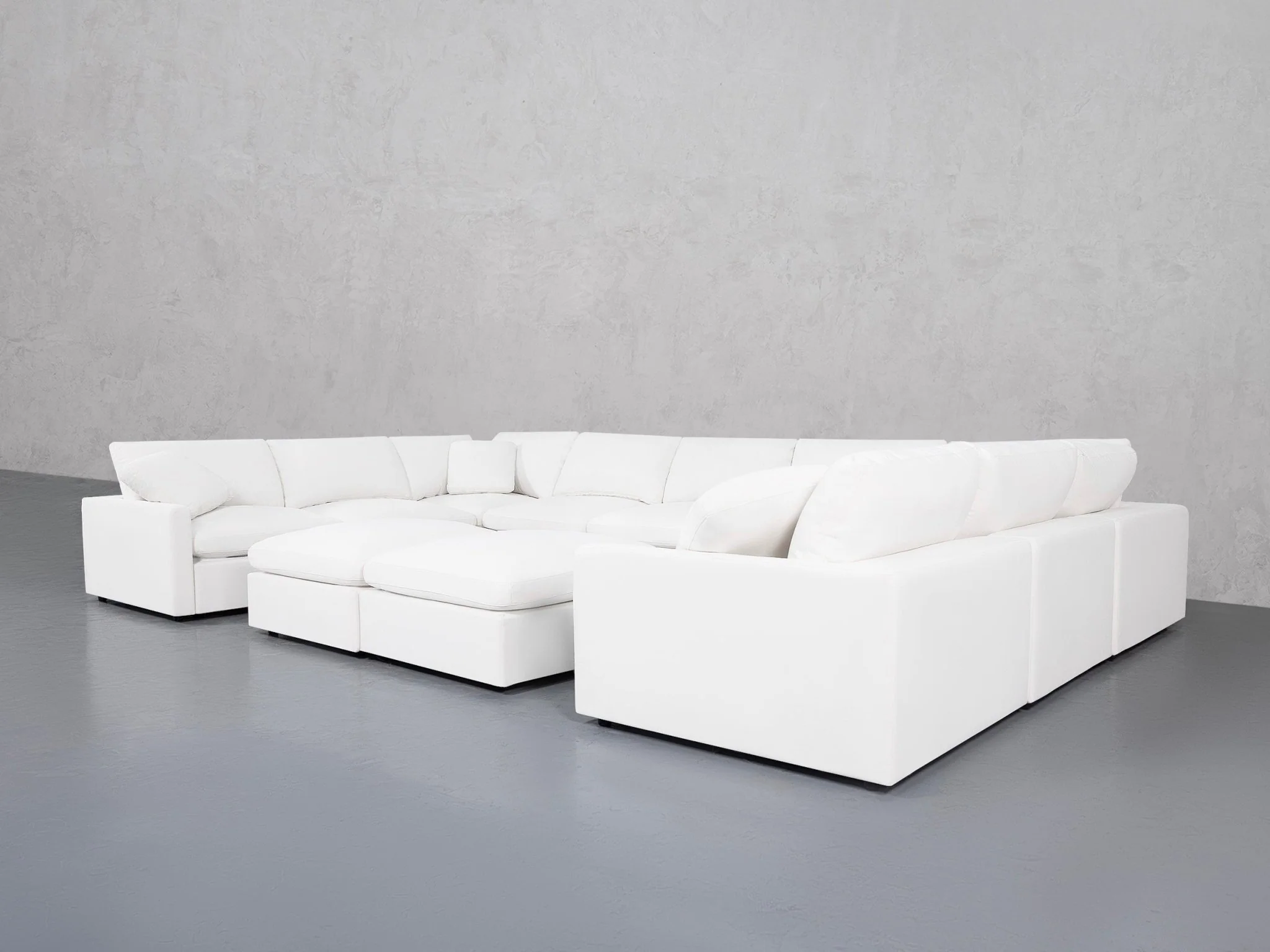 9-Seat Modular U-Sectional with Double Ottoman (Thin Arms) - Image 142