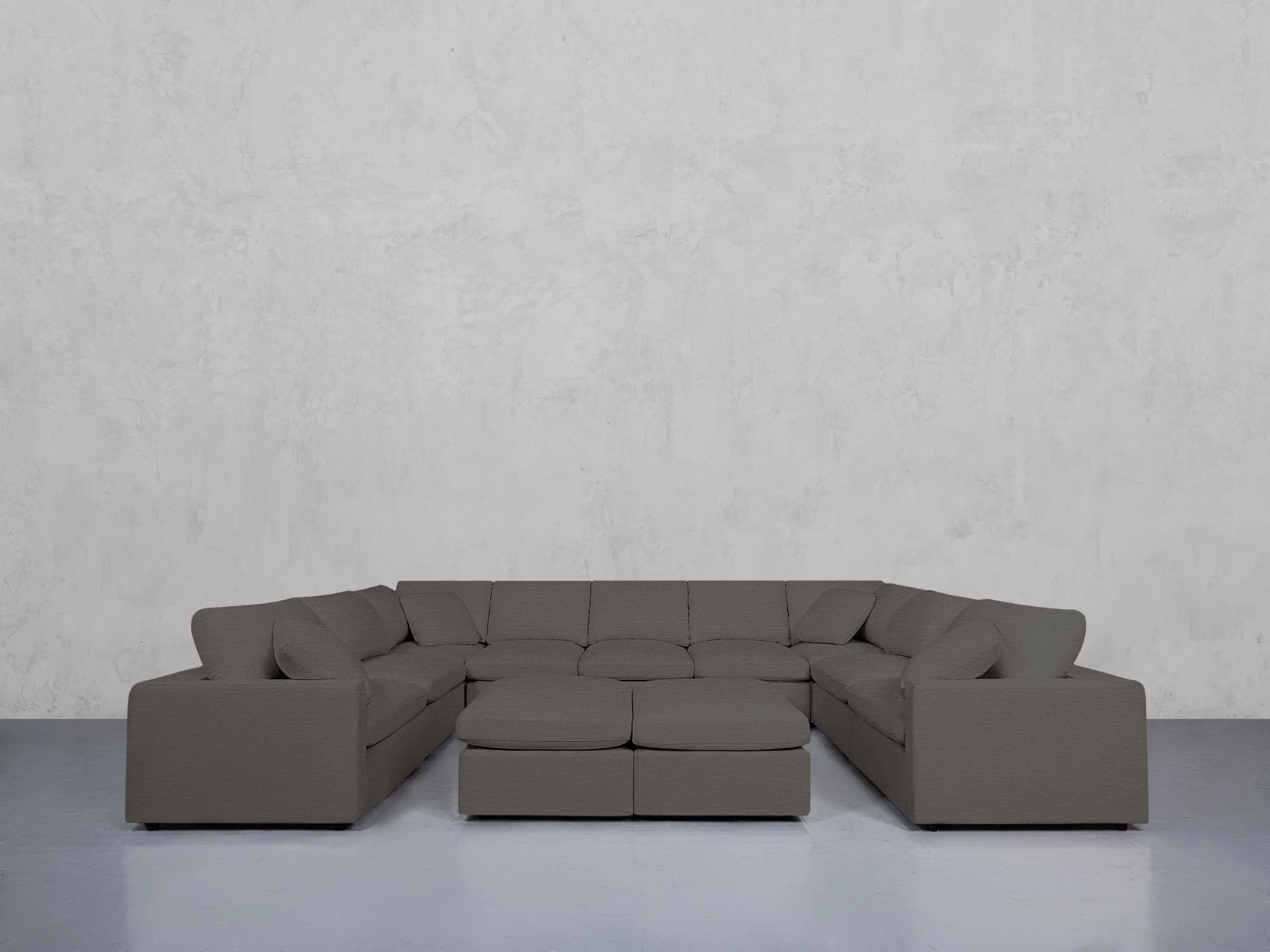 9-Seat Modular U-Sectional with Double Ottoman (Thin Arms) - Image 32
