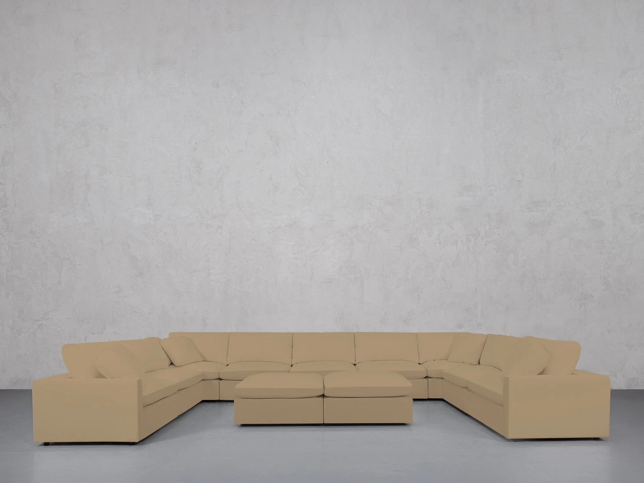 9-Seat Modular U-Sectional with Double Ottoman (Thin Arms) - Image 57