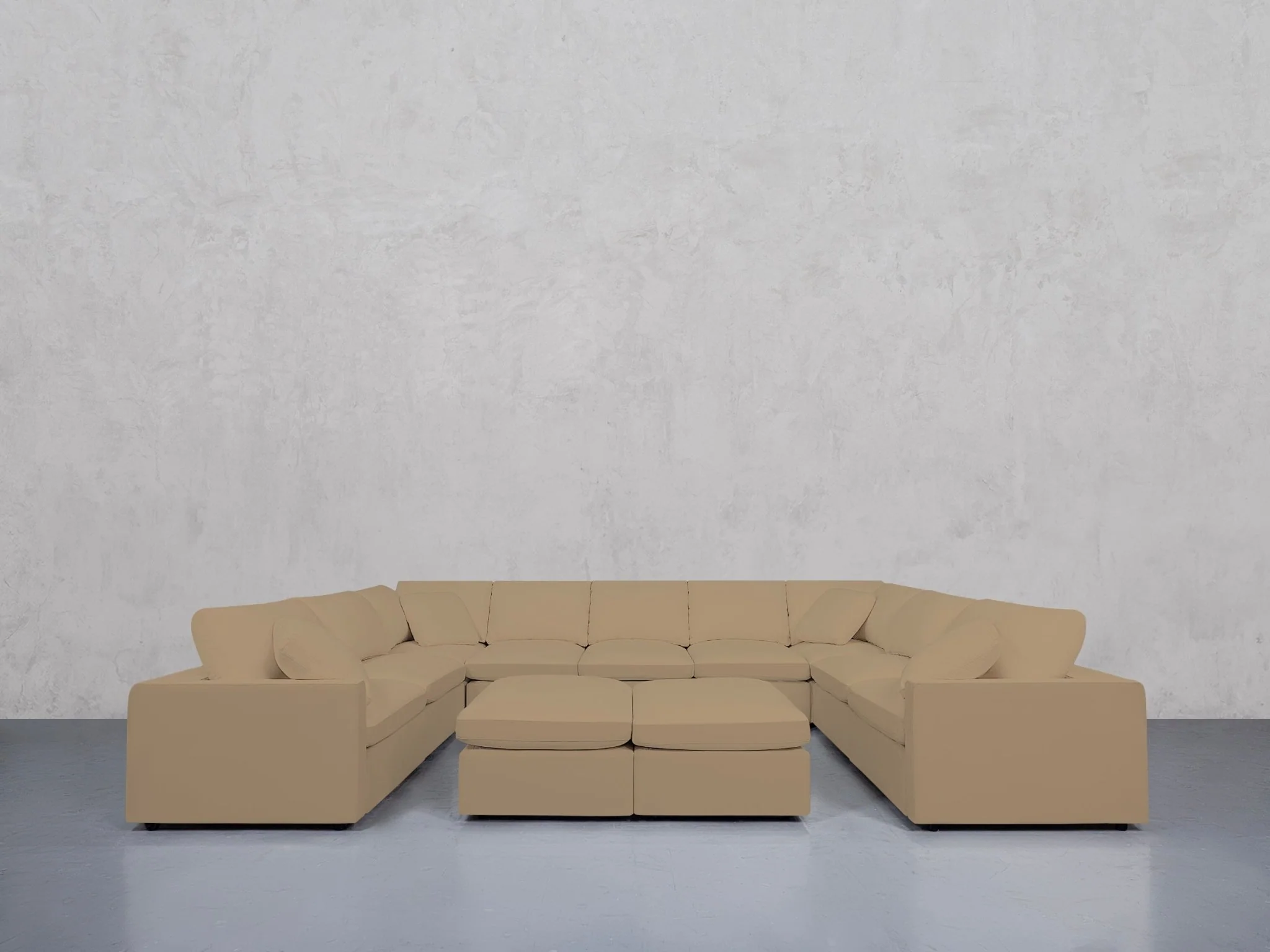 9-Seat Modular U-Sectional with Double Ottoman (Thin Arms) - Image 60