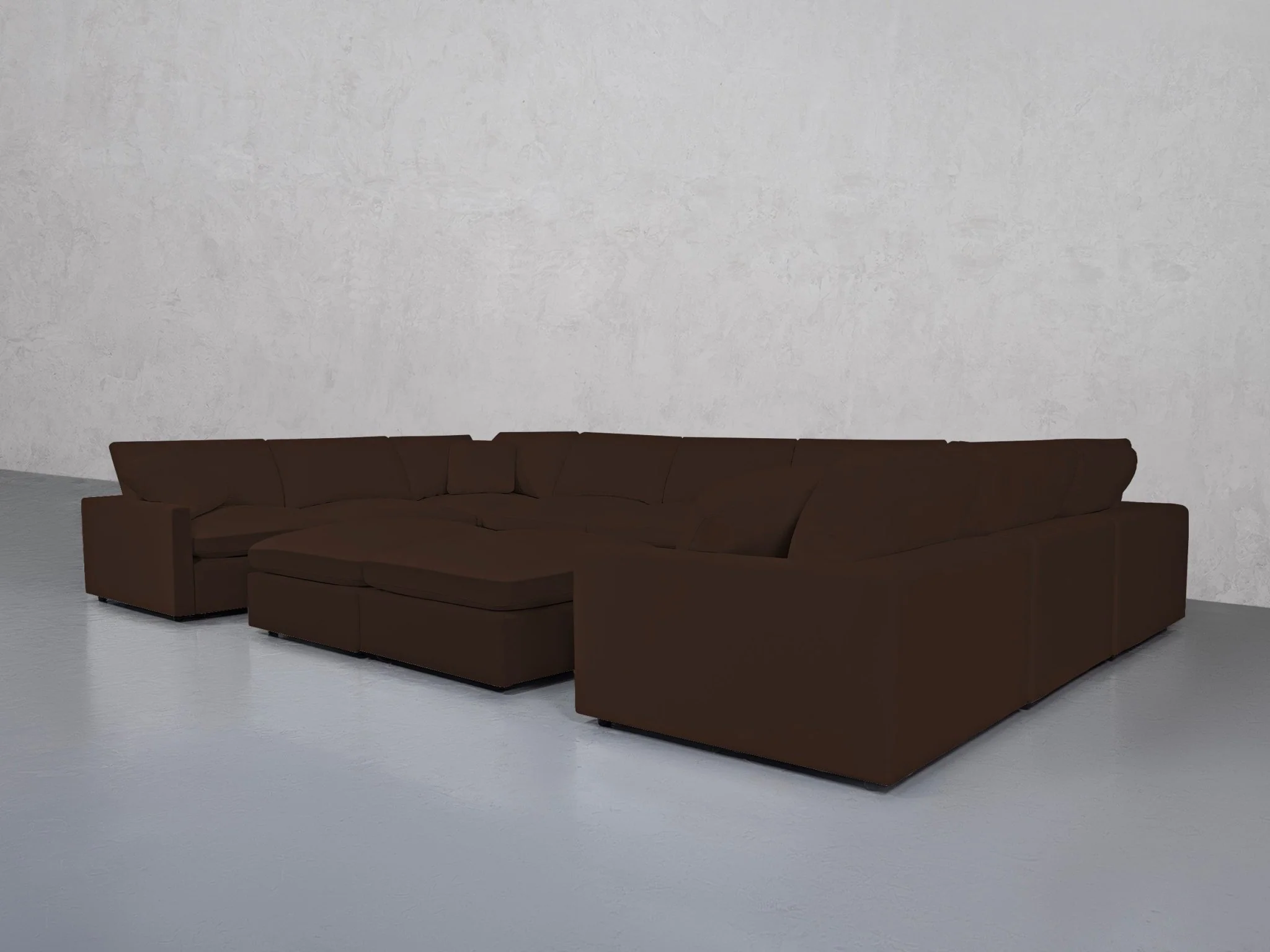 9-Seat Modular U-Sectional with Double Ottoman (Thin Arms) - Image 79