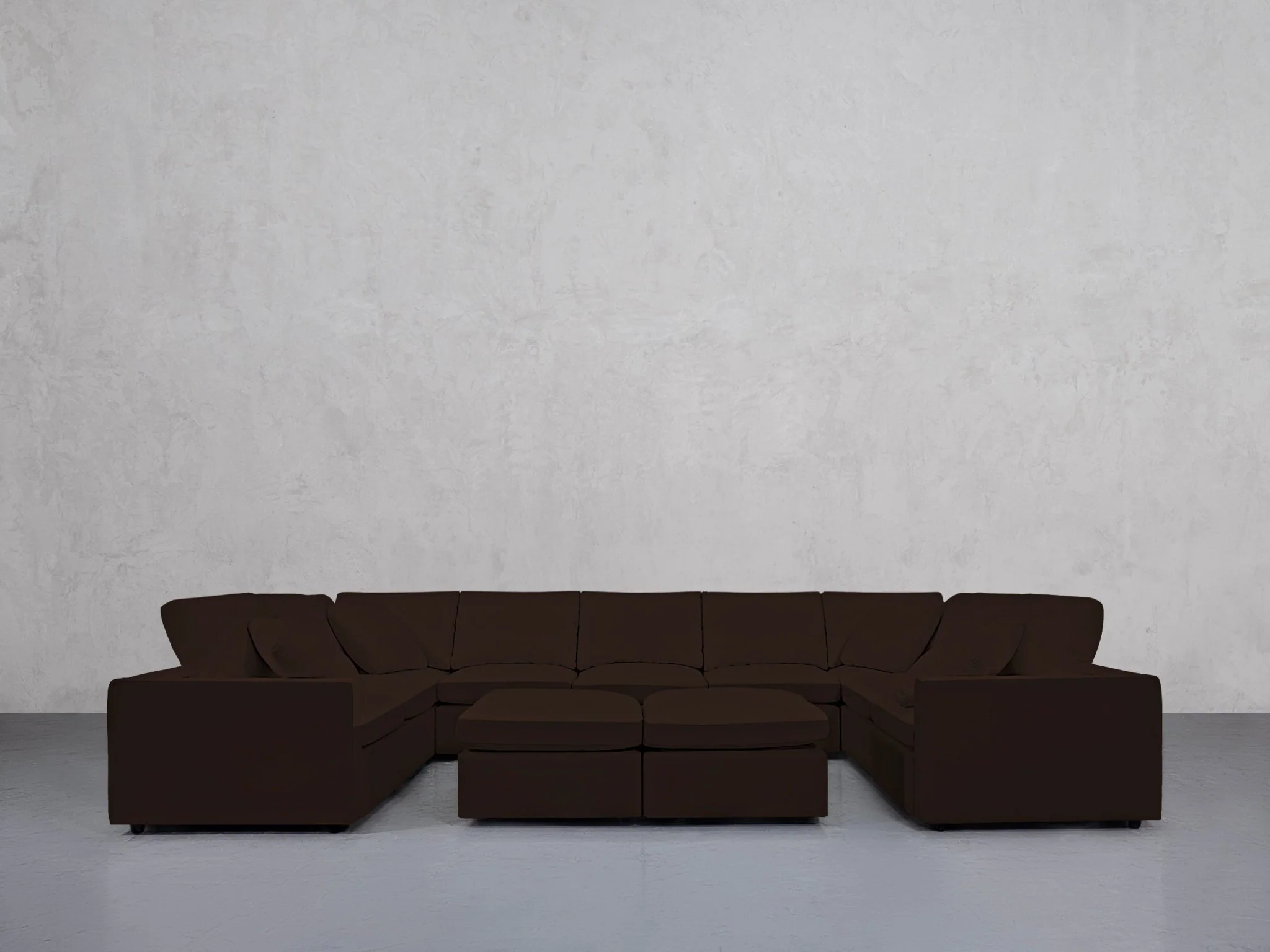 9-Seat Modular U-Sectional with Double Ottoman (Thin Arms) - Image 80