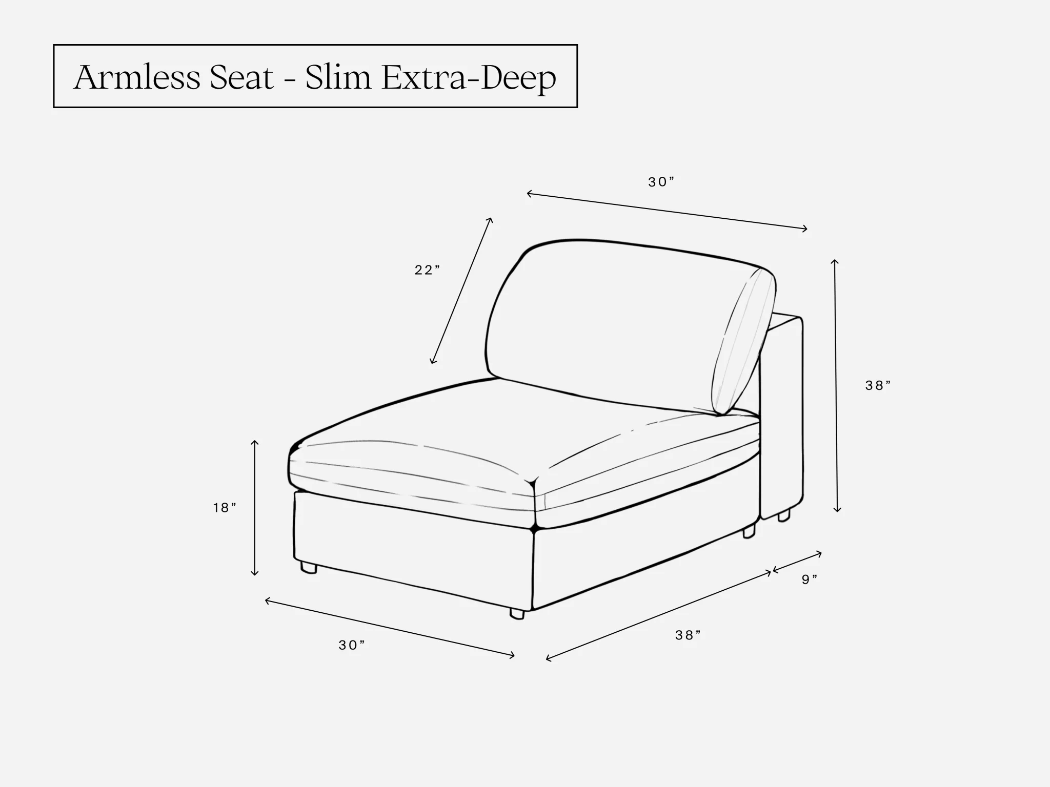 Armless Seat (Slim High Back)