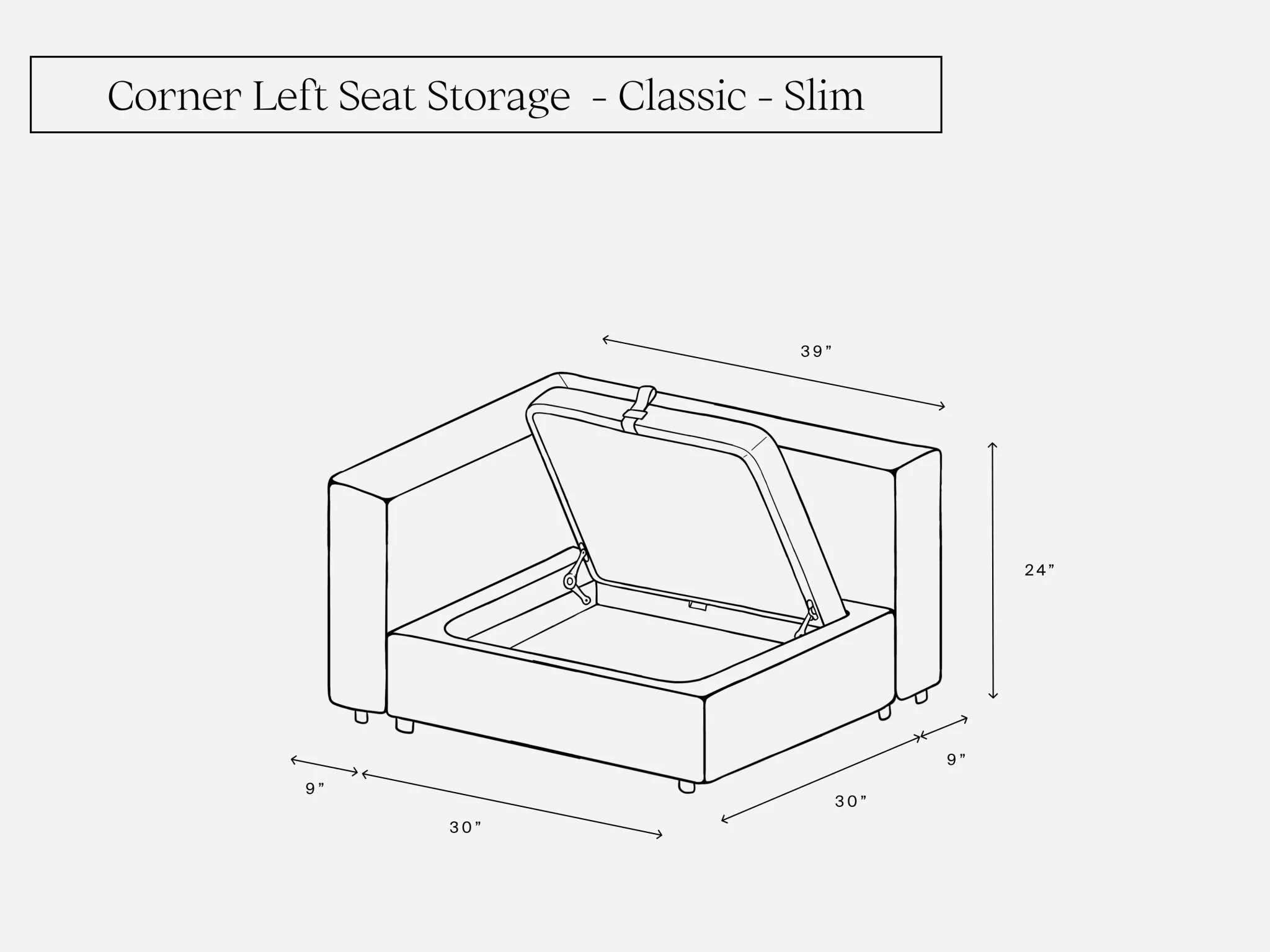 Corner Left Seat (Storage) - Image 3